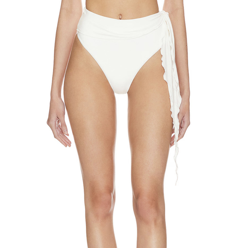NEW Frankies Bikinis x Pamela Anderson Gaia Bikini Bottom Surf Bunny White